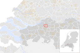 Locatie van de gemeente Geertruidenberg (gemeentegrenzen CBS 2016)
