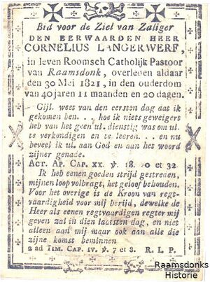 Pastoor Cornelis Langerwerf 1780-1821