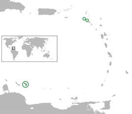 Kaart van Caribisch Nederland