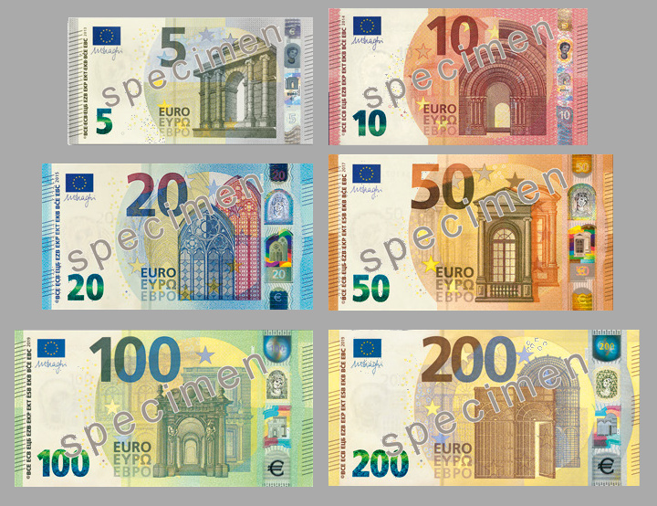 Bestand:Euro Series Banknotes (2019).jpg