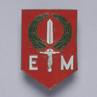 Mouwembleem C - divisie - E M, wat staat voor Expeditionaire Macht