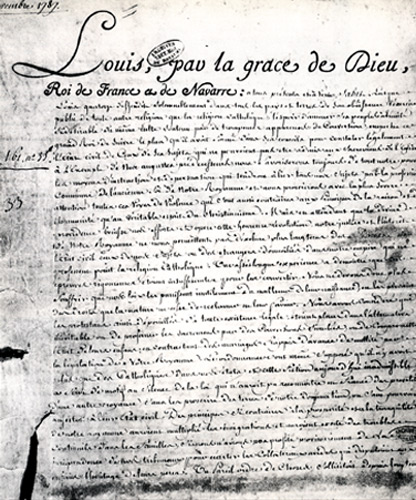 Bestand:Édit de tolérance (1787) signé par Louis XVI.jpg