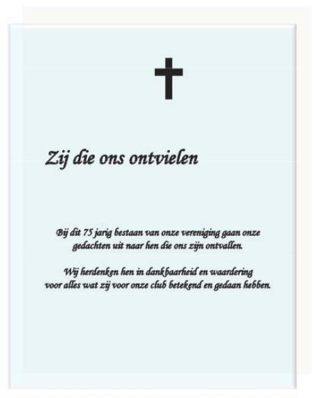 Zij die ons ontvielen