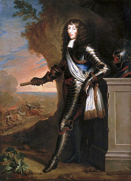 Portret van de Franse veldheer Lodewijk II van Bourbon-Condé (1621-1686) Justus van Egmont (naar). Collectie museum Chateau de Versailles (Parijs). Via Wikimedia Commons