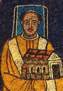 Pope Paschalis I. in apsis mosaic of Santa Prassede in Rome.jpg