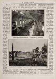 69.004. Pagina uit KI 19 (1885/1886) met autotypieën de Franse reuzenboom en de brand in Raamsdonk