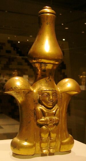 Gold Poporo Quimbaya lime container2007.jpg