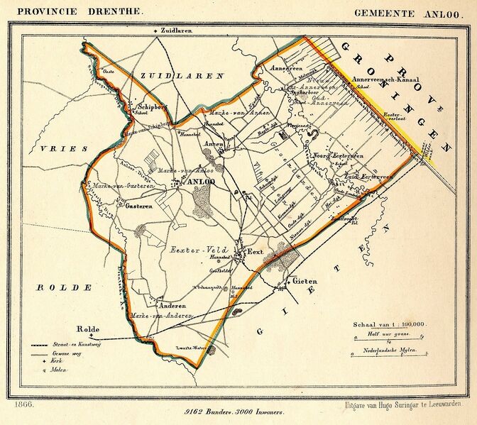 Bestand:Netherlands, Anloo, map of 1866.jpg