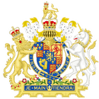 Het hoogtepunt van de macht van het Huis Oranje: wapen van Willem III, als koning van Engeland, Schotland, Ierland en Frankrijk.