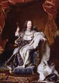 Lodewijk XV werd als kind al in een koningsmantel gehuld.