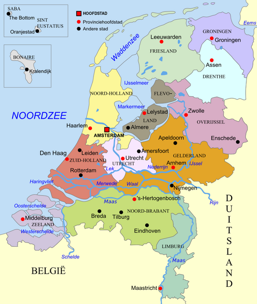 Bestand:Karte der Provinzen (Niederlande) - nl.svg