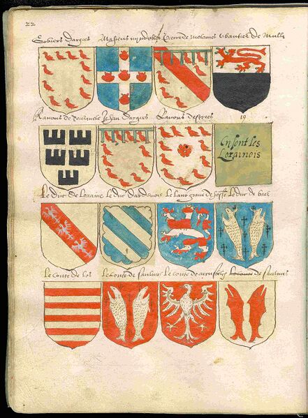 Bestand:Page 22 from a copy of Wapenboek Beyeren (armorial) from ca. 1600.jpg