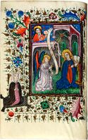 Annunciatie, scène in het getijdenboek van Reynegom