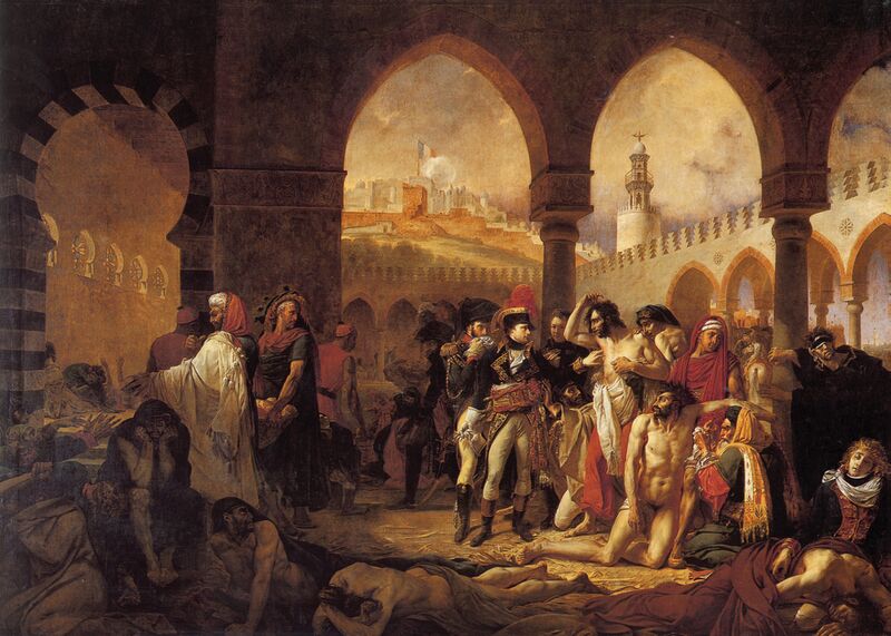 Bestand:Antoine-Jean Gros - Bonaparte visitant les pestiférés de Jaffa.jpg