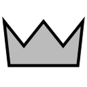 Simple silver crown.svg