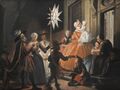 het zingen bij de ster op Driekoningen. Cornelis Troost, ca. 1740