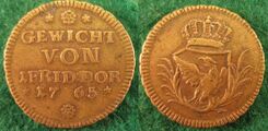 Münzgewicht von 1 Fridrich Dor--1765, 23,5 mm , gew.6,7 ,sehr guter Zustand