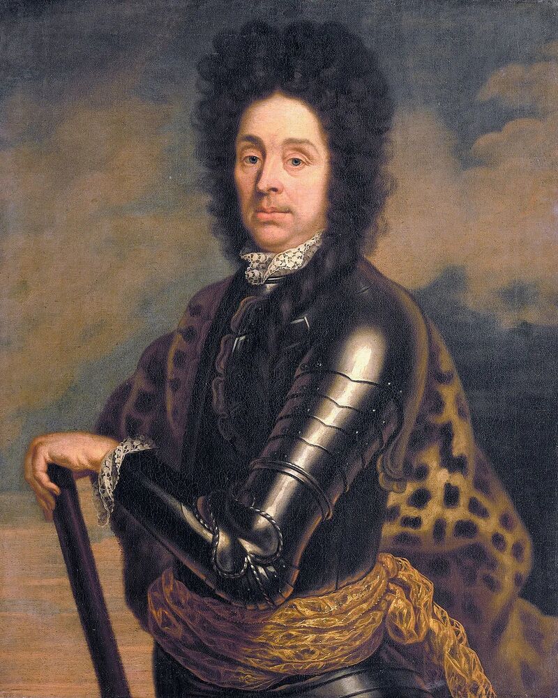Portret van Menno baron van Coehoorn, Caspar Netscher (kopie naar), 1675 - 1700. Bron: www.rijksmuseum.nl
