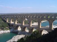 Pont du Gard in Frankrijk, Romeins aquaduct (38-52 n.Chr.)