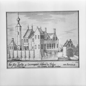 Tekening van 1723, J.Stellingwerf, Origineel in Friesch Museum. - Rinsumageest - 20188522 - RCE.jpg