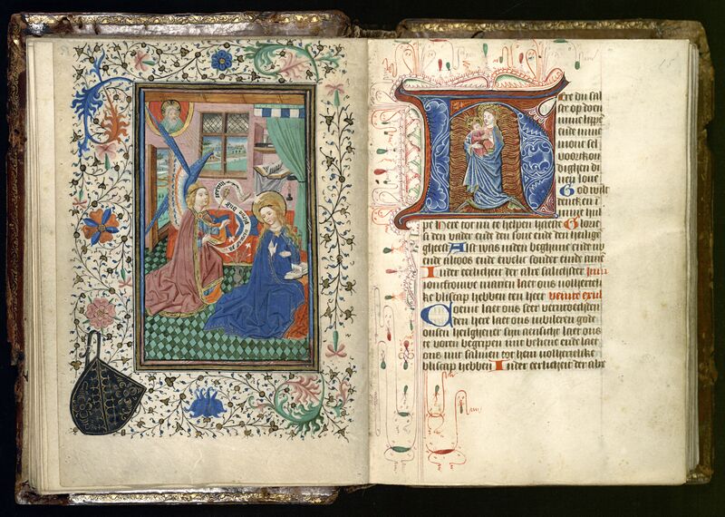 Bestand:Bout Psalter-Hours - KB 79 K 11 - folios 017v (left) and 018r (right).jpg