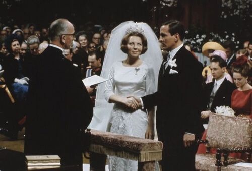 Huwelijksceremonie van Beatrix en Claus