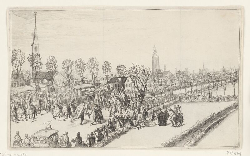 Bestand:Aankomst van de vijf Spaanse ambassadeurs te Rijswijk, februari 1608.jpg