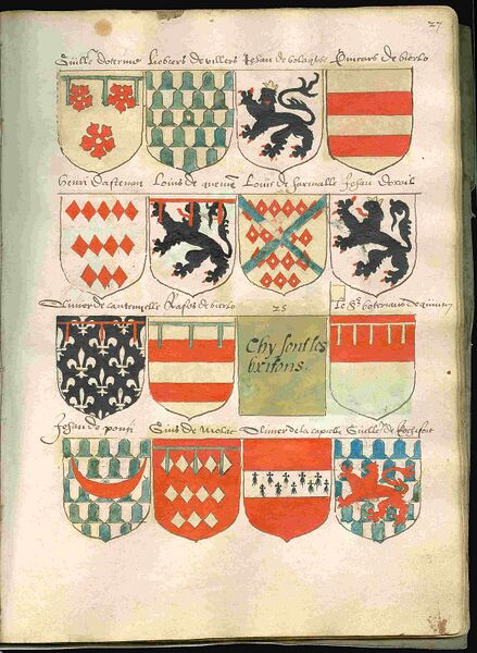 Bestand:Page 27 from a copy of Wapenboek Beyeren (armorial) from ca. 1600.jpg