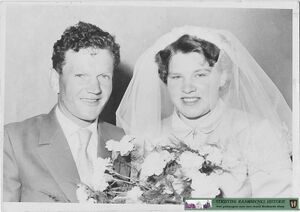 Rien van Strien & Annie Zijlmans - trouwfoto 9 mei 1959