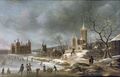 Een winterlandschap bij het kasteel Buren, door Jan Abrahamsz. van Beerstraten (omgeving niet juist).