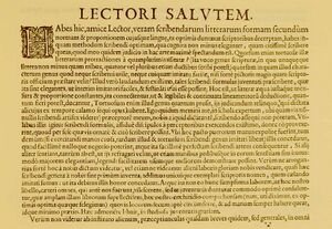 Theatrum artis scribendi 1594 page 2 Lectori Salutem 1.jpg