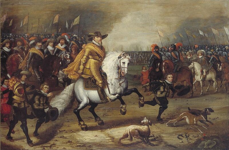 Bestand:Maurits (1567-1625), prins van Oranje, in de slag bij Nieuwpoort (1600).jpg