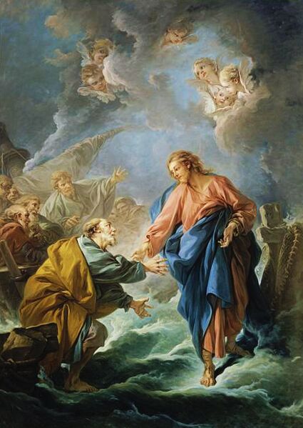 Bestand:Saint Pierre tentant de marcher sur les eaux by François Boucher.jpg