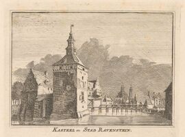 Het kasteel rond 1741.