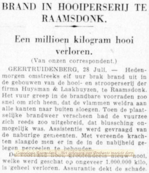 Brand in de hooipers - 29 juli 1932 - De Telegraaf