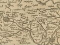 Detail van het Hertogdom van Brabant waarop de Baronie van Bouchout (Bochout) zichtbaar is. Deze kopergravure is in 1628 gemaakt door Peter Verbist. Het domein van Bochout ligt ongeveer 10 km ten noorden van Brussel (op de kaart naar rechts). De oorspronkelijke domeinen van de bouwers van het kasteel, de familie Van Craaynhem, liggen ongeveer 8 km ten oosten van Brussel (omlaag).