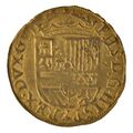 Halve gouden reaal, Gelderland, z.j. Datering: 1555 - 1598 Materiaal: goud Afmetingen: (cm) dm 2,5