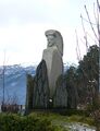 Monument ter nagedachtenis aan de heksenjacht en het verbranden van vrouwen in het gebied Anda, in Gloppen, Noorwegen