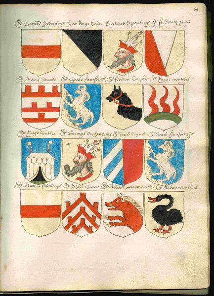 Bestand:Page 55 from a copy of Wapenboek Beyeren (armorial) from ca. 1600.jpg