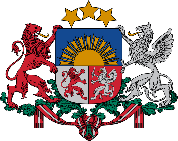 Bestand:Coat of arms of Latvia.svg