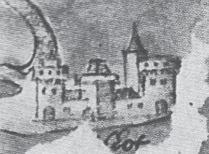 Afb. 4. Schematische weergave van het kasteel van Geertruidenberg. Uitvergroting van afbeelding 3.