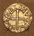 Gouden tremisse van muntmeester Madelinus, Dorestad (7e eeuw)