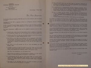 Schrijven aan burgemeesters Commissie Nationale Herdening 1940-1945 van 17 maart 1947