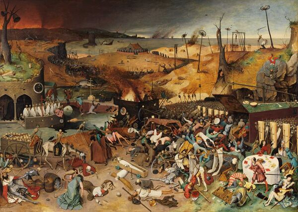 De pest in Brabant - De overwinning van de dood. (Bron: Pieter Breugel de Oude, 1562-1563, Museo del Prado)