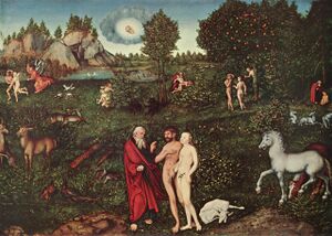 Lucas Cranach (I) - Adam and Eve-Paradise - Kunsthistorisches Museum.jpg