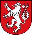 Wapen van de Duitse stad Heinsberg (met kroon erfpretendent via vrouwelijke lijnen, uit het huis Limburg-Sponheim)