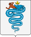De Biscione, een draak of mogelijk een slang die een man opslokt, was het wapen van de Visconti