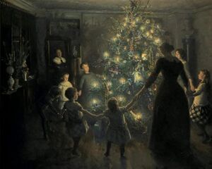 Dansen rond een kerstboom – Viggo Johansen, 1891