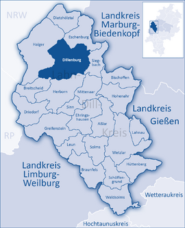 Kaart van Dillenburg