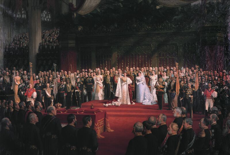 Bestand:The inauguration of Queen Wilhelmina, by Nicolaas van der Waay.jpg